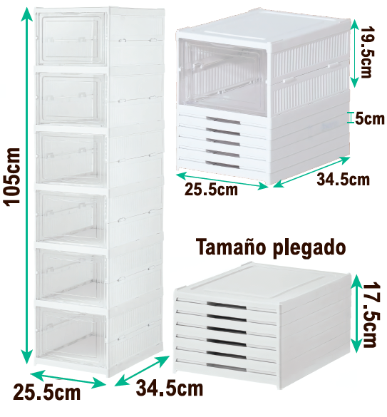 Zapatero plegable 6 plantas StockLíder