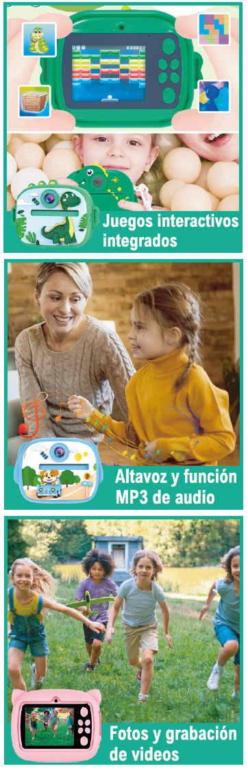 Cámara infantil con impresora térmica Azul Stock Lider