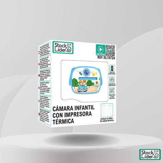 Cámara infantil con impresora térmica Azul Stock Lider