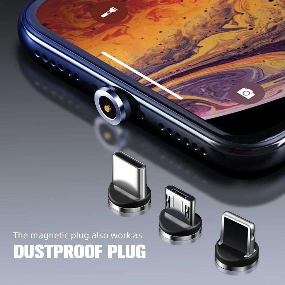 CABLE USB CON LUZ IMAN 3 EN 1