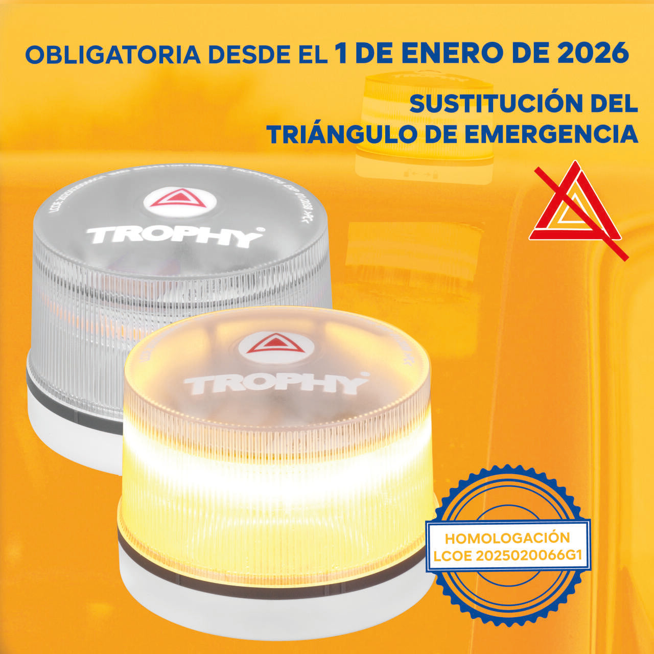 Pack 2 Piezas De Balizas Luces Emergencia V16 Homologada DGT