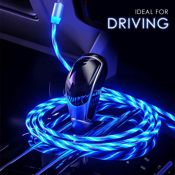 CABLE USB CON LUZ IMAN 3 EN 1