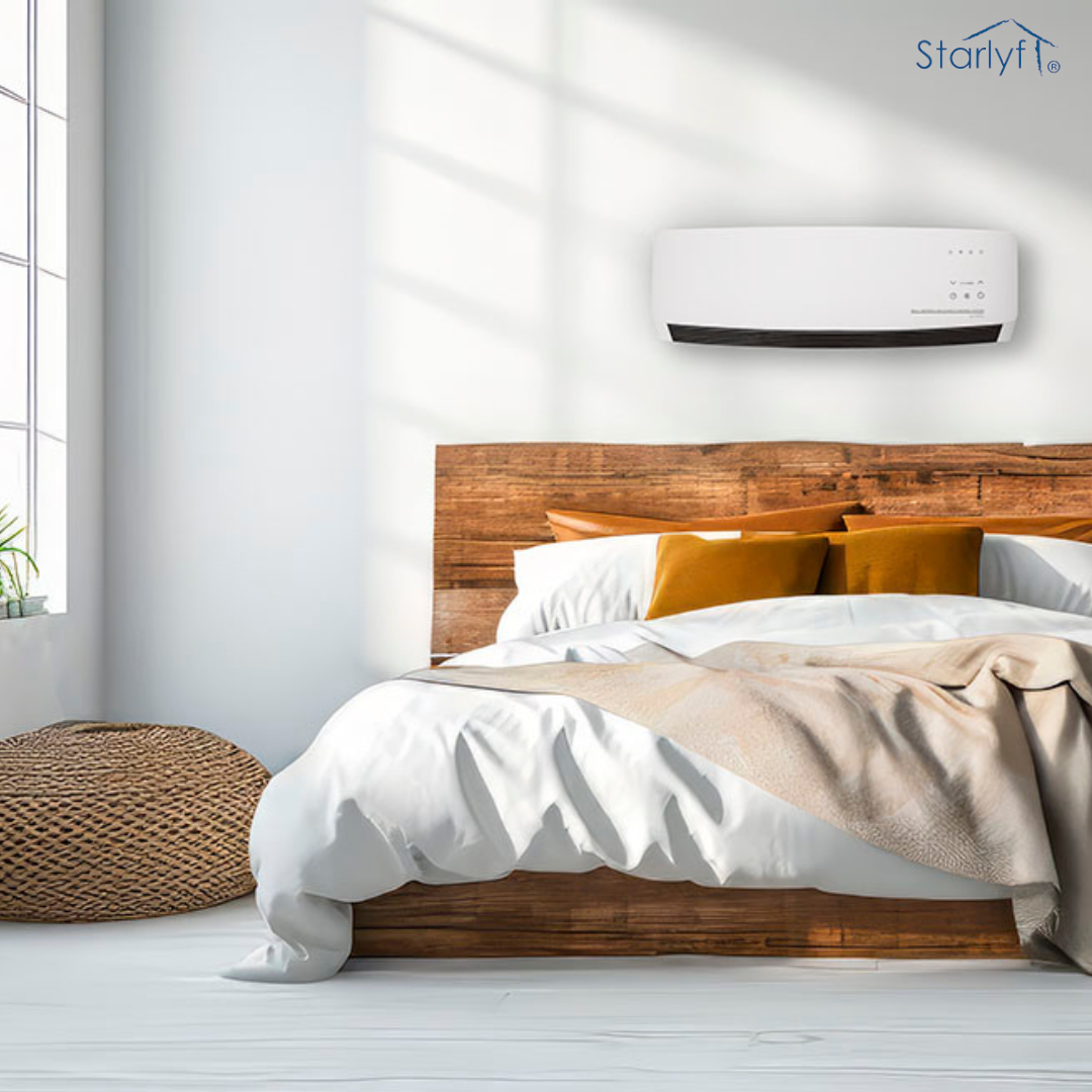 Calefactor y climatizador de pared 2 en 1