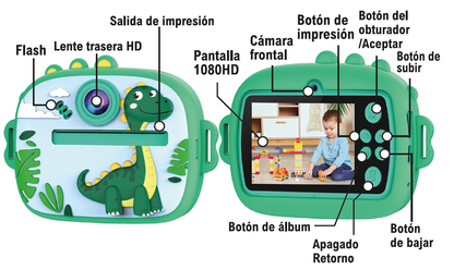 Cámara infantil con impresora térmica Azul Stock Lider