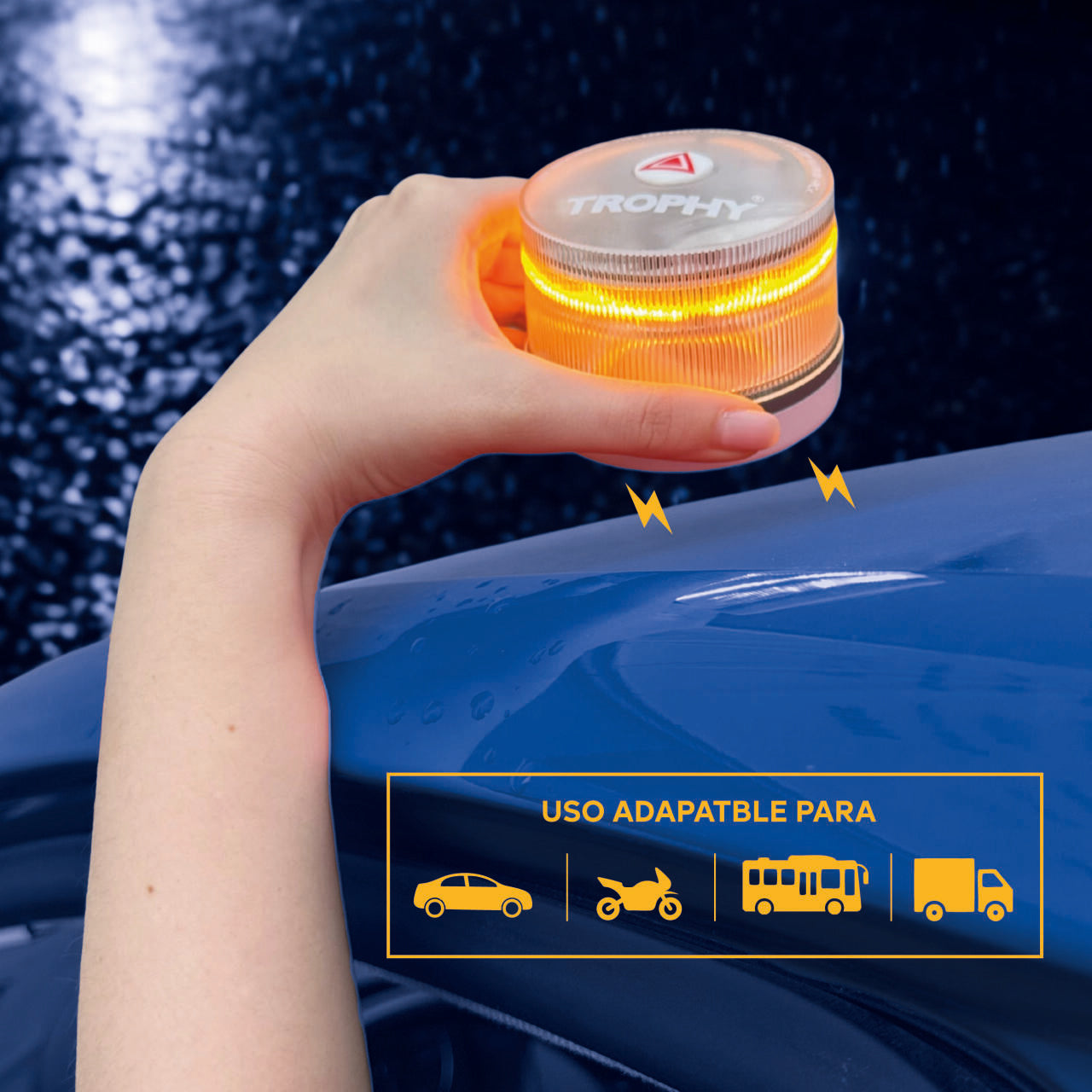 Pack 2 Piezas De Balizas Luces Emergencia V16 Homologada DGT